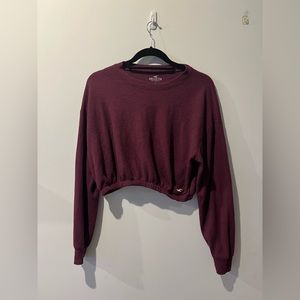 Maroon American Eagle cropped shirt